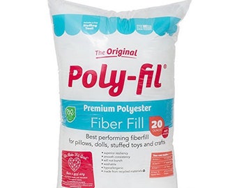 15oz Bag, Polyester Fiber Fill Stuffing, Fairfield Poly-fil Premium Fiber  Fill Stuffing, Polyester Stuffing, Bulk Polyfill, Toy Stuffing 