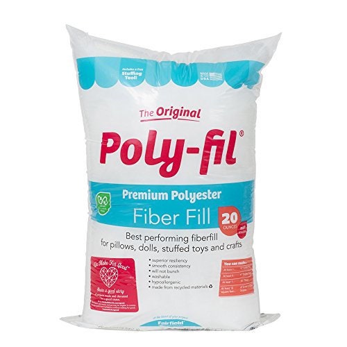 400g Polyester Fill, Premium Polyester Fiberfill, Recycled Polyester Fiber,  High Resilience Stuffing Fluff Fiberfill for Pillow Filling, Christmas