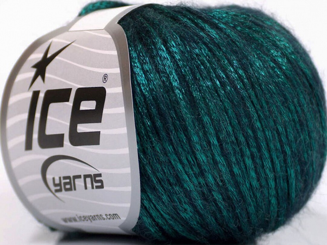 8pk ROCK STAR Emerald Green Yarn 51555 Shiny Metallic Sheen Etsy