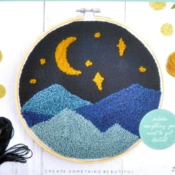 Sale! KaiserCraft Punch Needle Kit Celestial Embroidery Kit