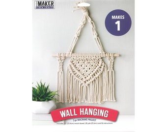 Sale! DIY Macrame Mini Wall Hanging Kit, Home Decor, Retro Art, DIY Craft, Adults, Children