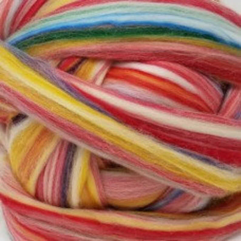 Multi-Colored Ashland Bay 1 Lb Premium Merino Combed Top Wool Roving Bulk Pound On Sale Hollyberry
