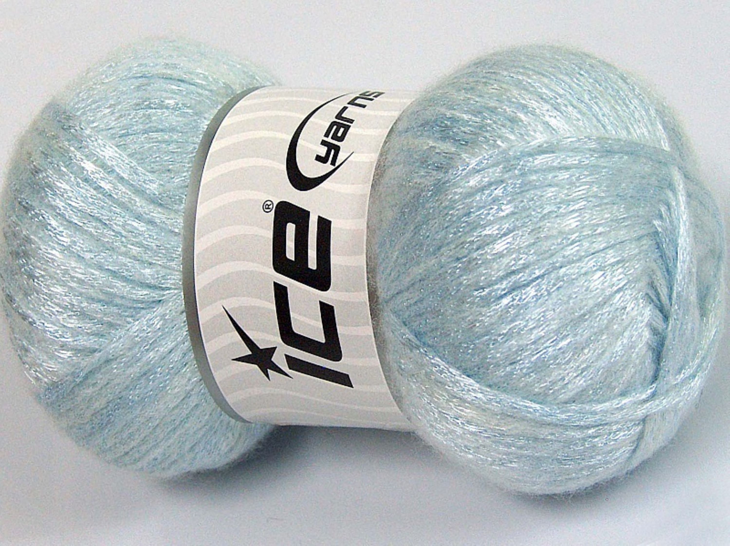 Lot Fuzzy Yarn Purple Blue White Sparkle Mohair Wool Crochet Knitting 3x  50grams