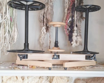 SpinOlutions Bessie the Tensioned Kate, Lazy Kate for Spinning Wheel Bobbins, Bobbin Holder for Plying