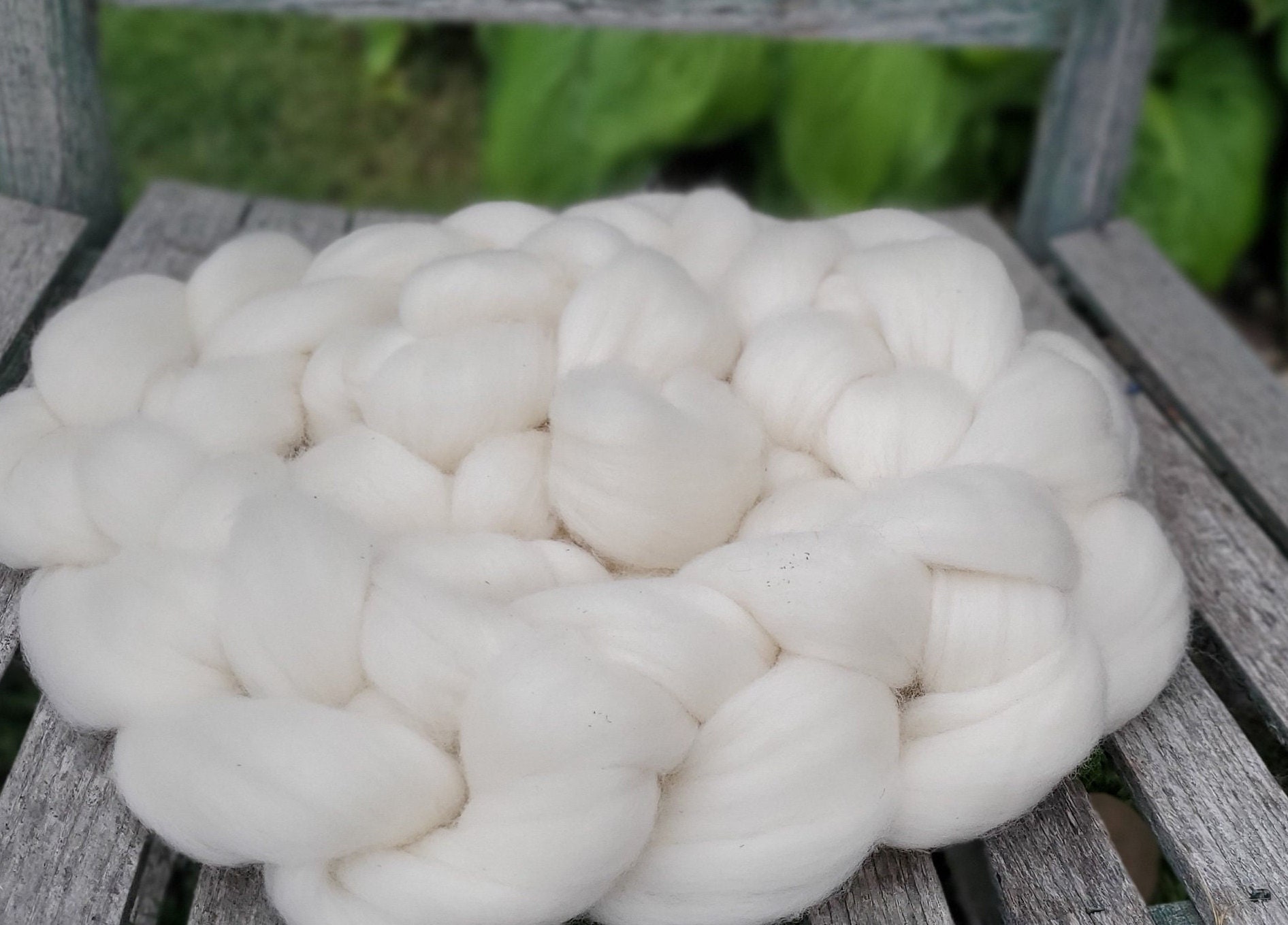 Merino Wool Roving Natural Ivory (420) - Creadoodle