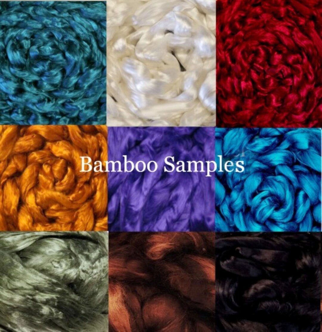 Bamboo Top, Fiber SAMPLES, Needle Felting Fibers, Viscose, Vegan, Silk
