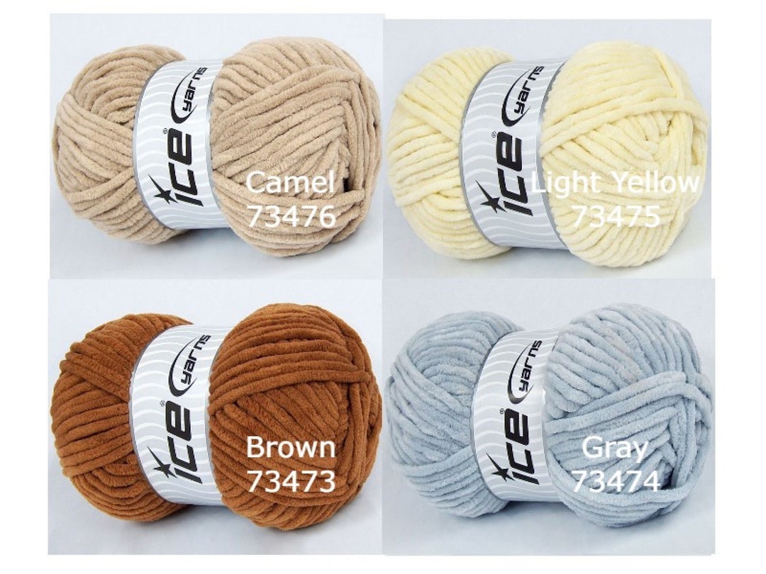 BULKY CHENILLE Yarn, Solid Color, Chunky Chenille, Baby Yarn, Super