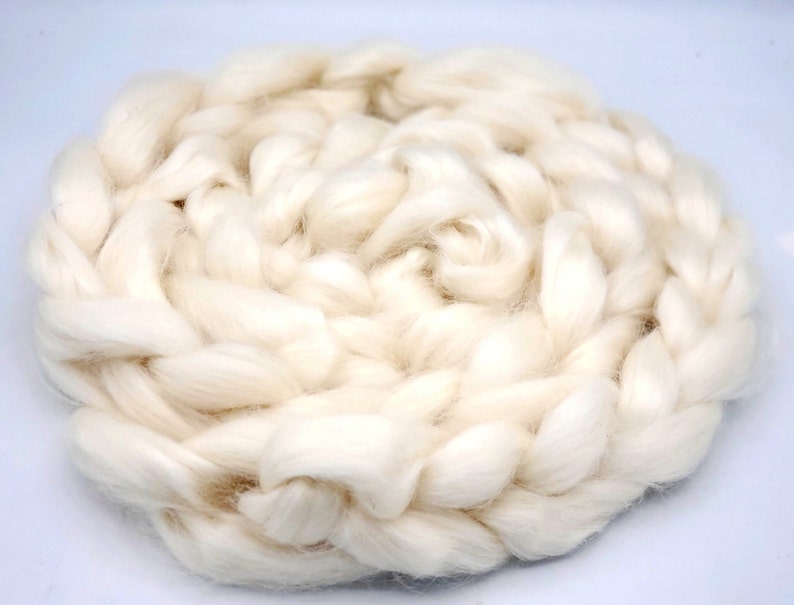 MOHAIR Silkysoft White Mohair Roving Young Adult Etsy