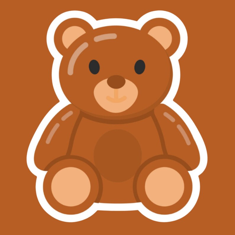 Classic Teddy Bear Stuffed Animal Stickers & 3 Etsy