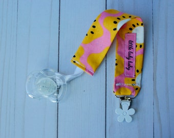 Pacifier pouch pink floral