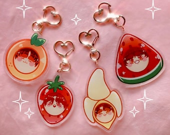 KPOP Booty Fruit Acrylic Charms KeyChain