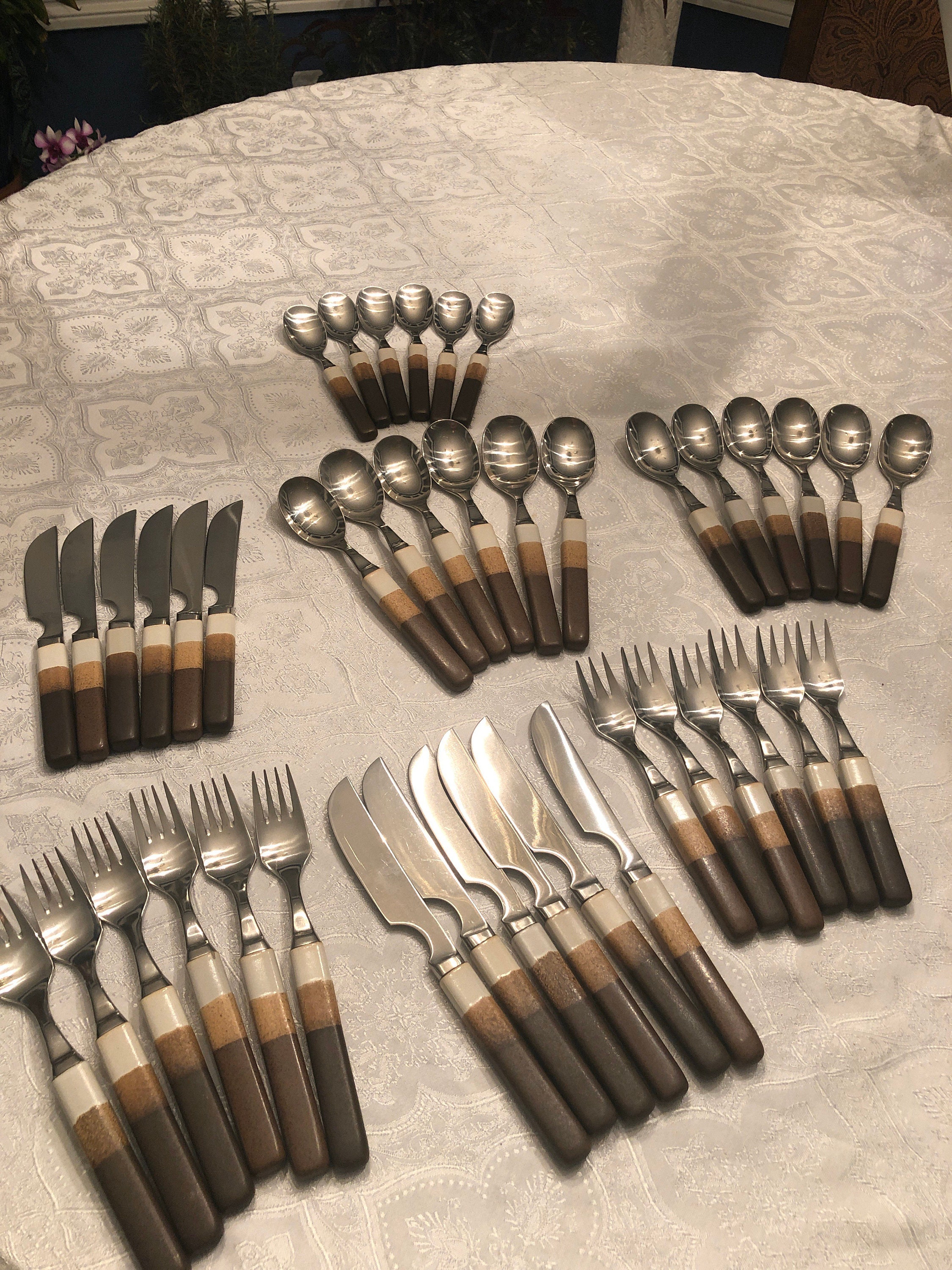 Denby Cotswold Sheffield Steel Flatware Service for 6 Etsy