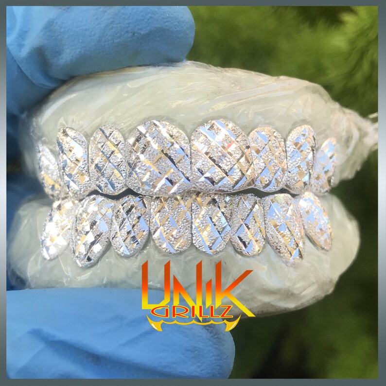 Custom Grillz With Full Diamond Dust/ Diamond Cuts Etsy