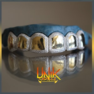 Custom Grillz with Solid Boxed/Diamond Dust