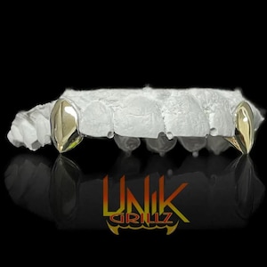Custom grillz with extended k9s and back bar