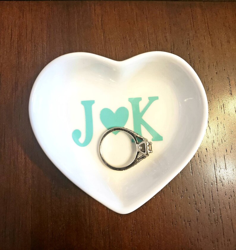Ring Holder for her Gift Under 15 Cute Peronalized Initial Ring Dish