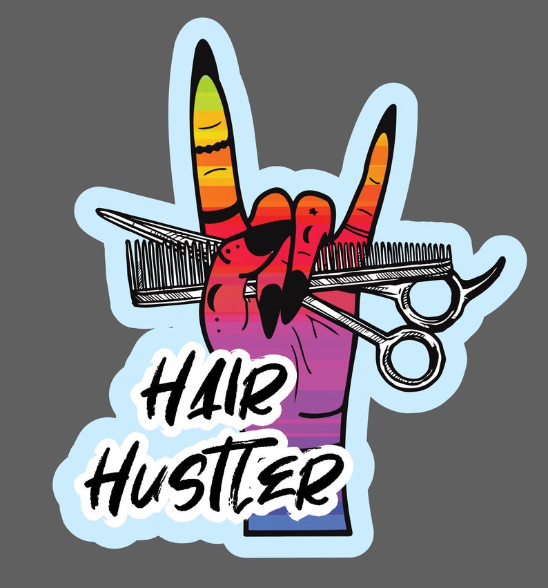 Hair Hustler Vinyl Sticker for Water Bottle or Laptop Hair - Etsy