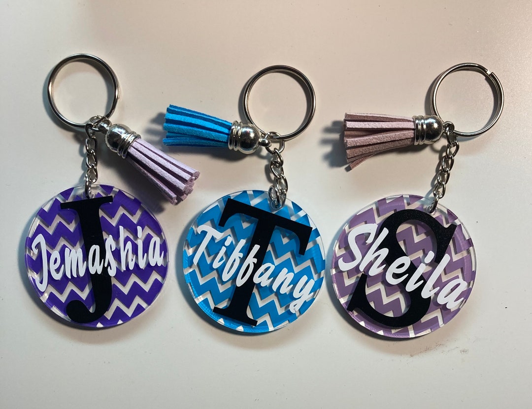 Personalized Acrylic Keychains - Etsy
