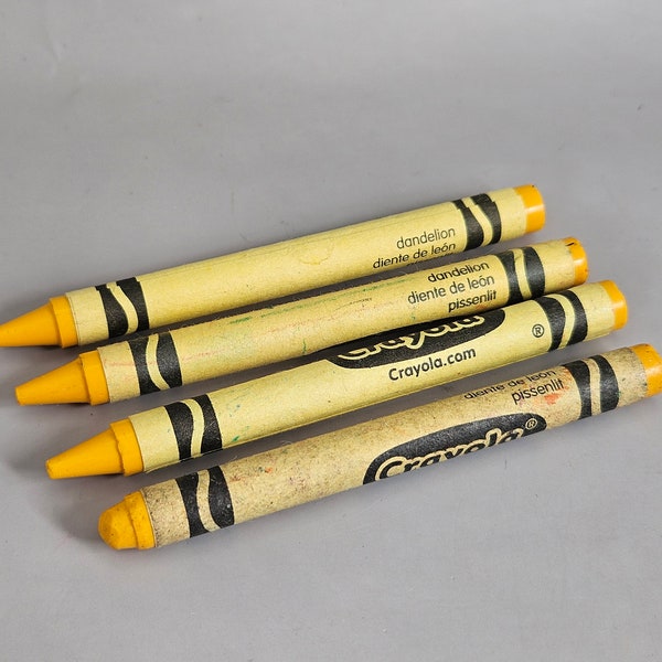 4 Crayola Dandelion Crayons Retired Color