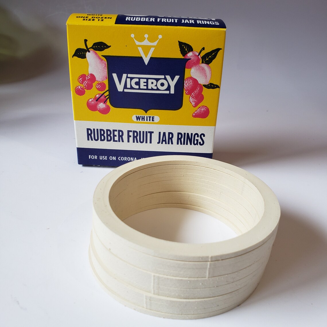 Vintage Viceroy Rubber Canning Fruit Jar Rings White Etsy