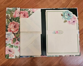 Vintage Stationary Set Floral Made in Italy by Kartos