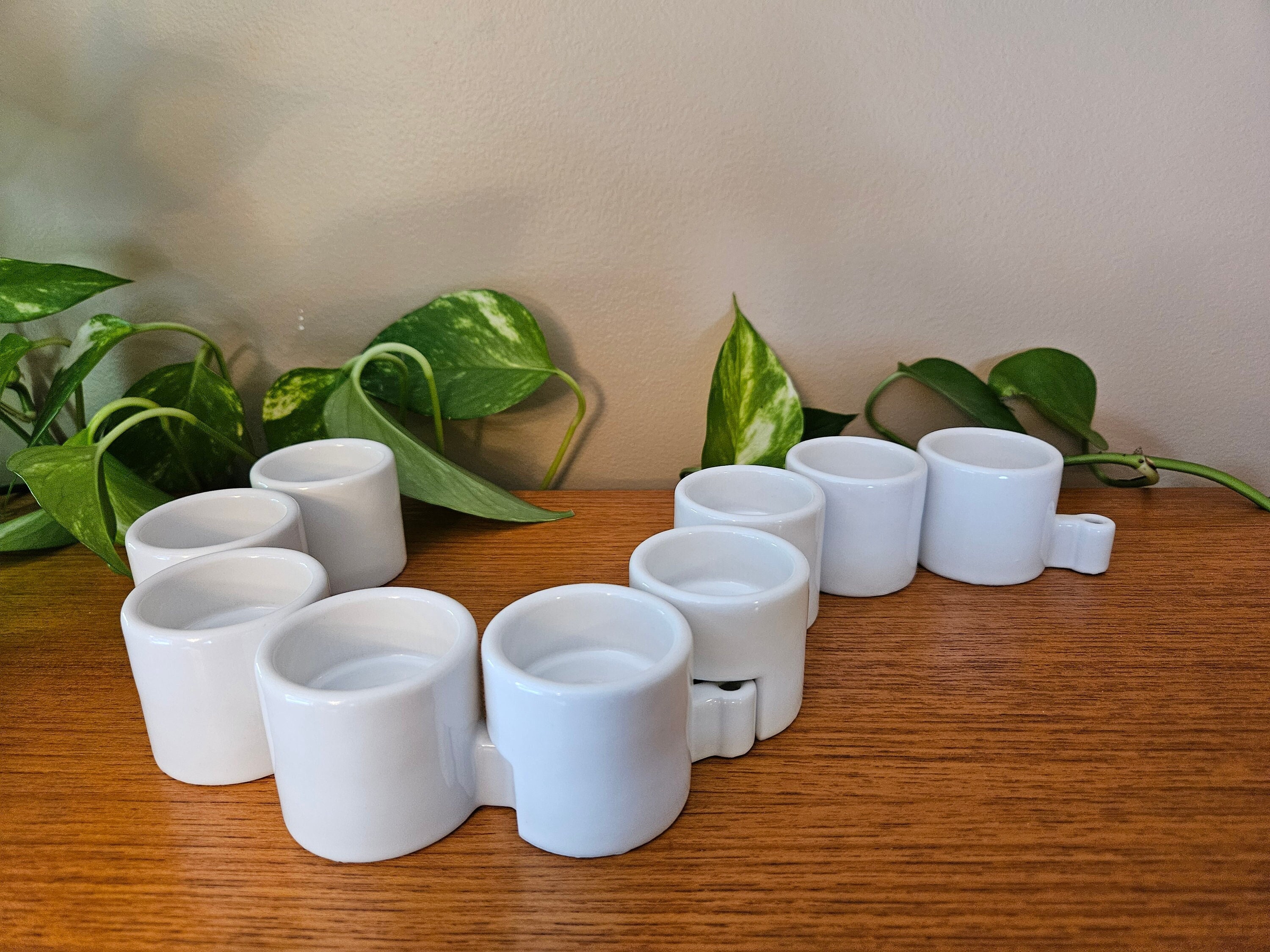 Vintage IKEA Interlocking Ceramic Tea Light Candle Holders