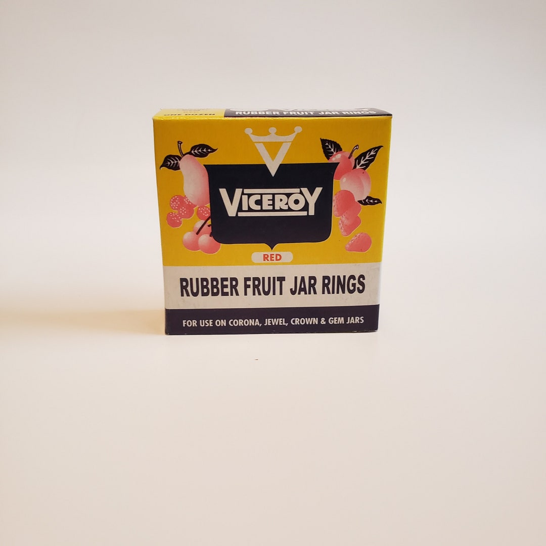 Vintage Viceroy Rubber Canning Fruit Jar Rings Red Etsy