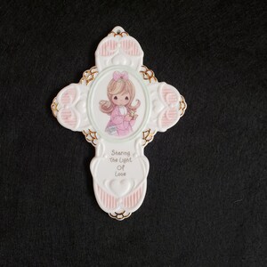 Precious Moments Christmas Ornament Porcelain Cross