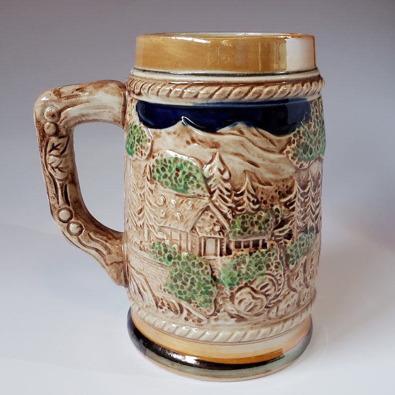 Vintage Ceramic Beer Stein Made in Japan Etsy
