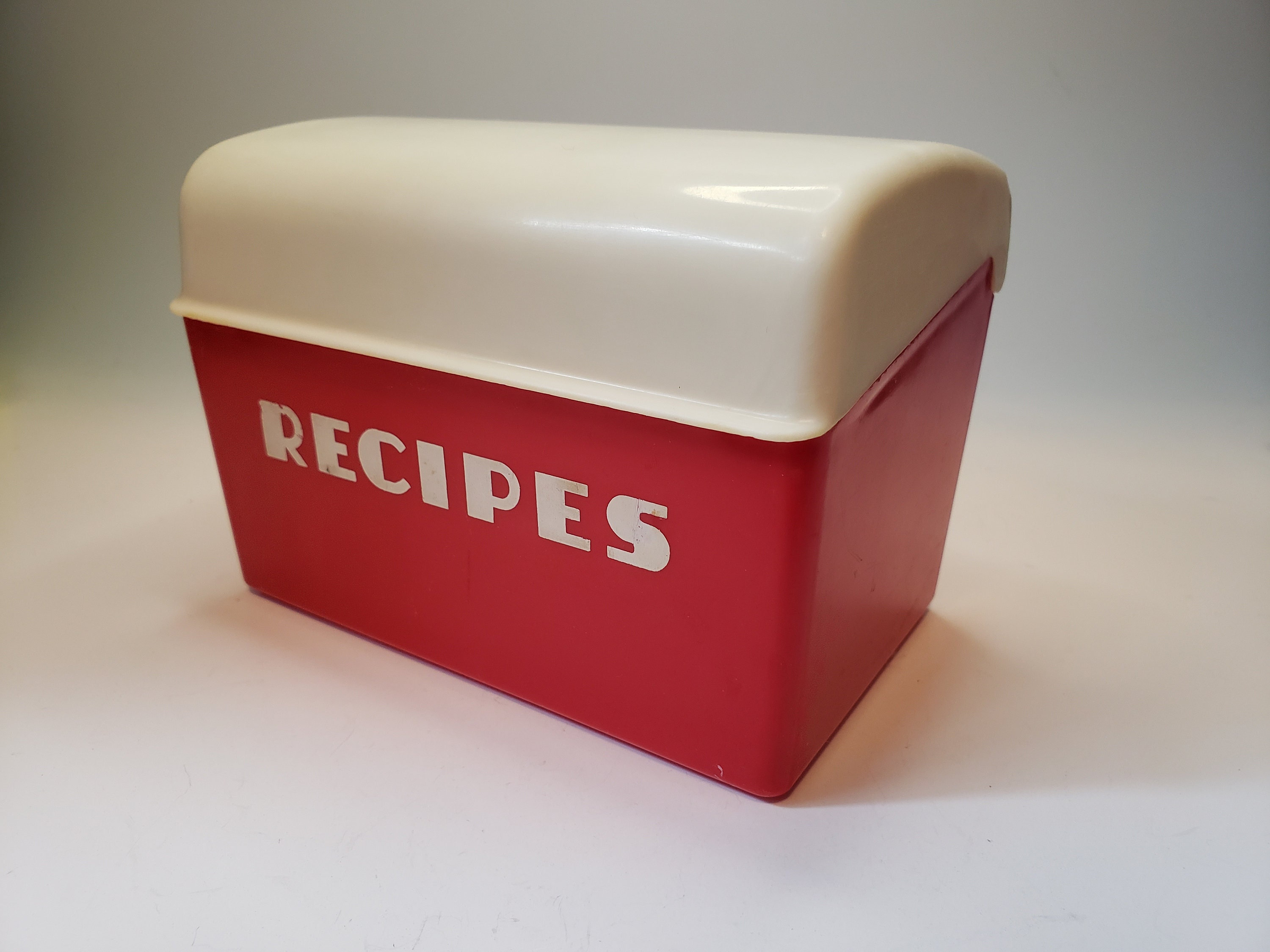 驚きの値段 Retro Etsy - 1950s Box Recipe Red B-25 Lustro-ware アンティーク雑貨