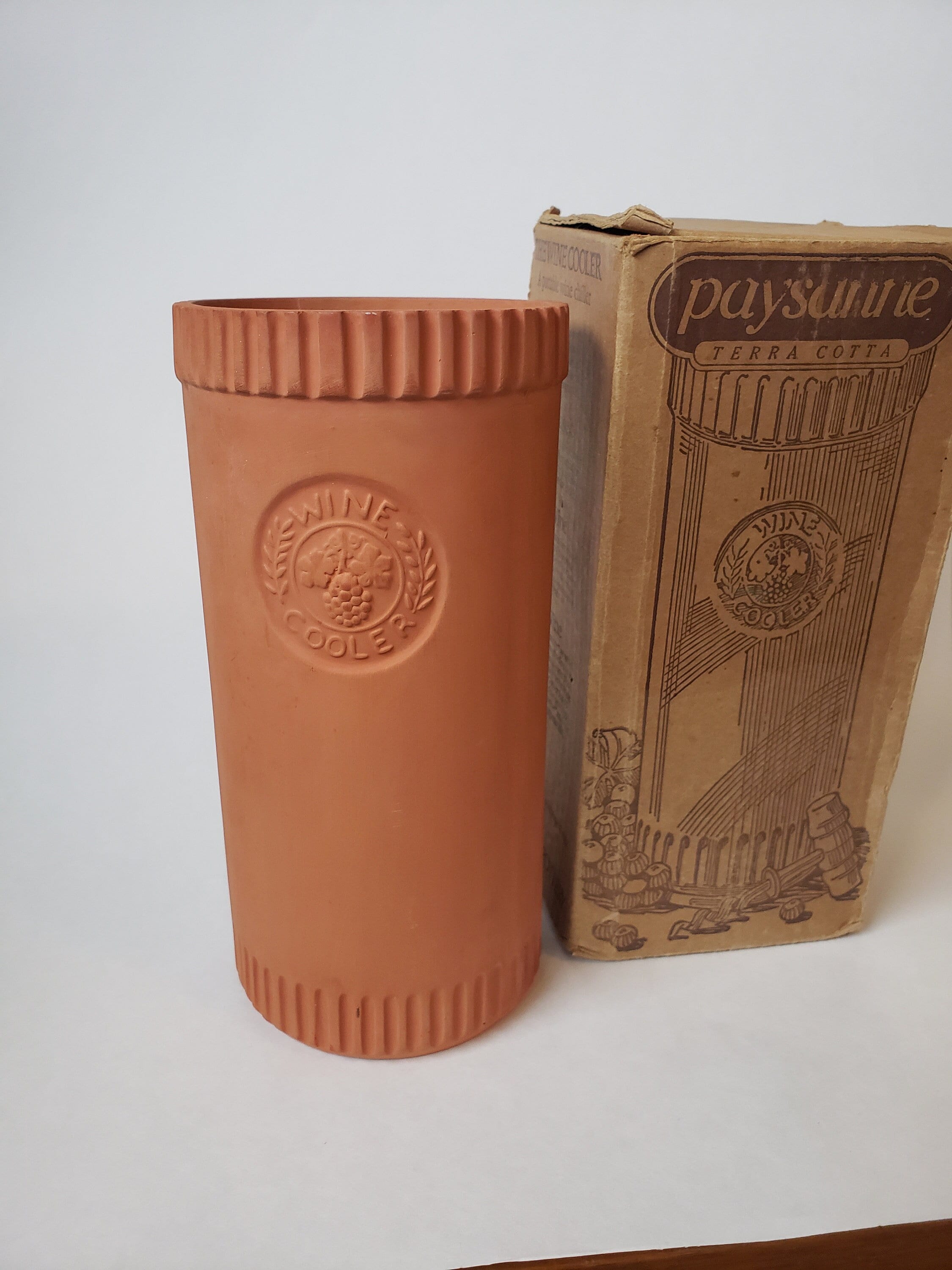 Vintage Terra Cotta Clay Wine Cooler Blue Mountain Pottery Etsy