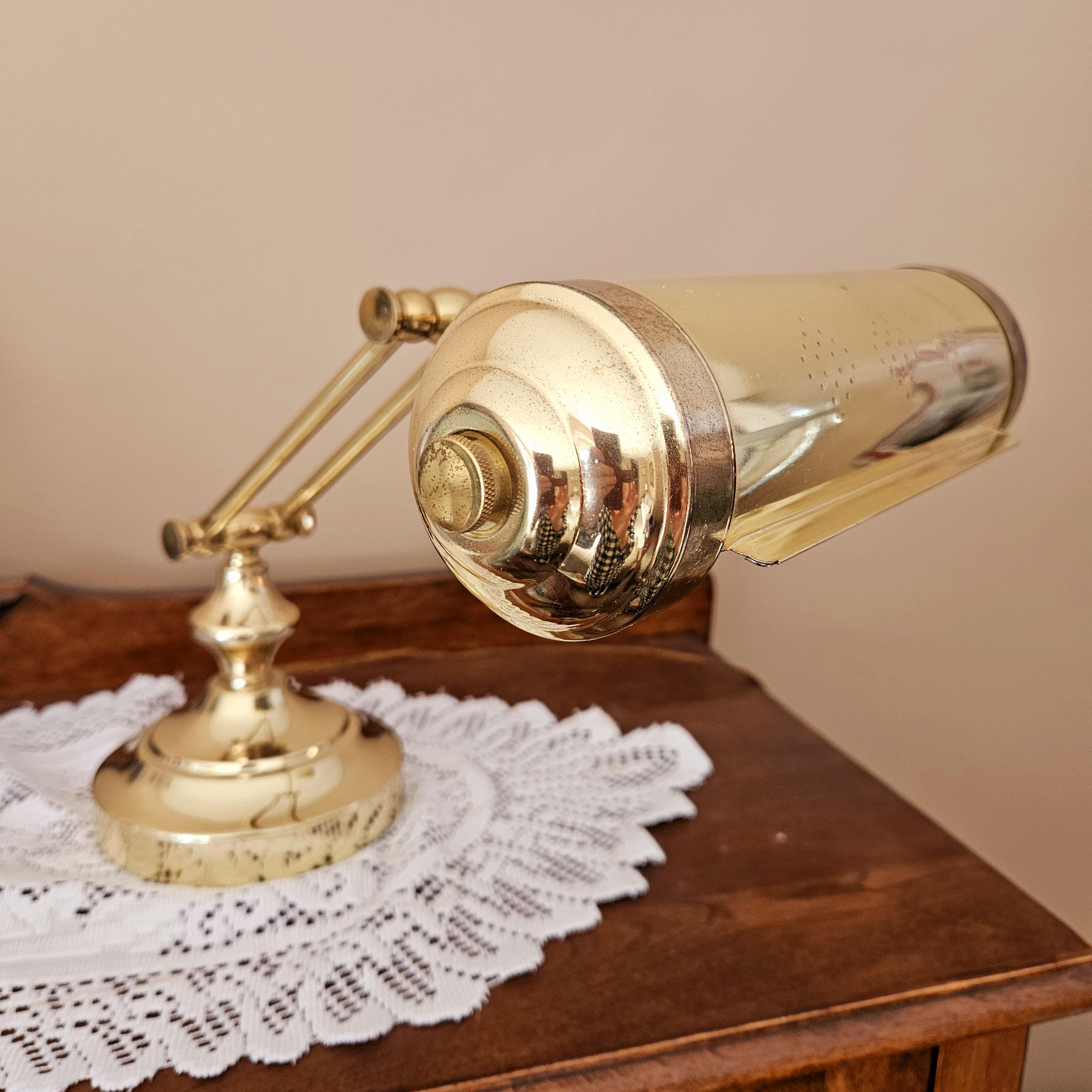 Vintage table lamp 70s Stand Light white work area retro