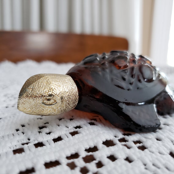 Vintage Avon Turtle Perfume Cologne Decanter Bottle Gem