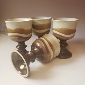 Vintage Otagiri Japan Stoneware Wine Glasses Set of 4