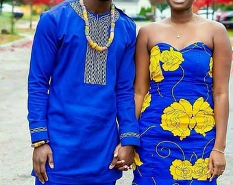 Mariage Africain Assorti Tenue Tenue Assortie De Couples Etsy