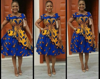 ankara yellow dresses
