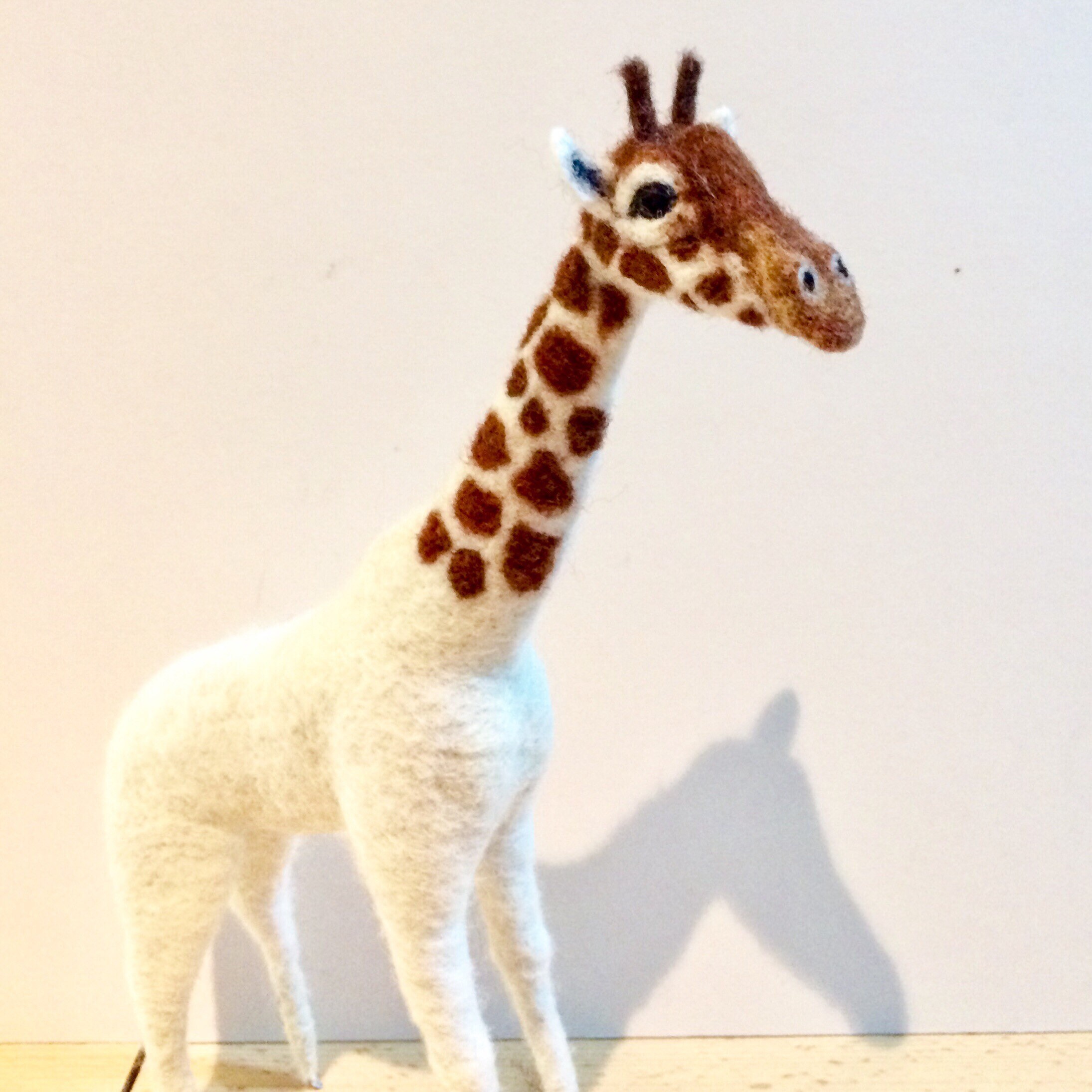Needle Felted Giraffe Needlefelted Animal Gift Felt Wool Etsy