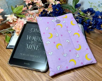 Kindle Tasche, Gepolsterte handgemachte Stofftasche, Knopfverschluss E-Reader Schutztasche, Kindle Paperwhite Tasche E-Reader, Kindle Tasche Reise