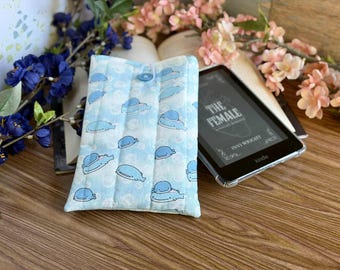 Kindle Sleeve, Padded Handmade Fabric Case, Button Closure E-Reader Protector Pouch, Kindle Paperwhite Sleeve E-Readers, Kindle Case Travel