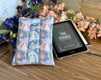 Kindle Sleeve, Padded Handmade Fabric Case, Button Closure E-Reader Protector Pouch, Kindle Paperwhite Sleeve E-Readers, Kindle Case Travel