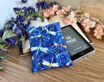 Kindle Sleeve, Padded Handmade Fabric Case, Button Closure E-Reader Protector Pouch, Kindle Paperwhite Sleeve E-Readers, Kindle Case Travel