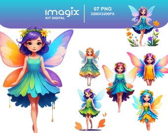 Fairy magic watercolor clipart