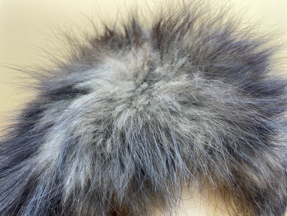 Unique Real Raccoon Fur Winter Hat Vintage Brown … - image 6