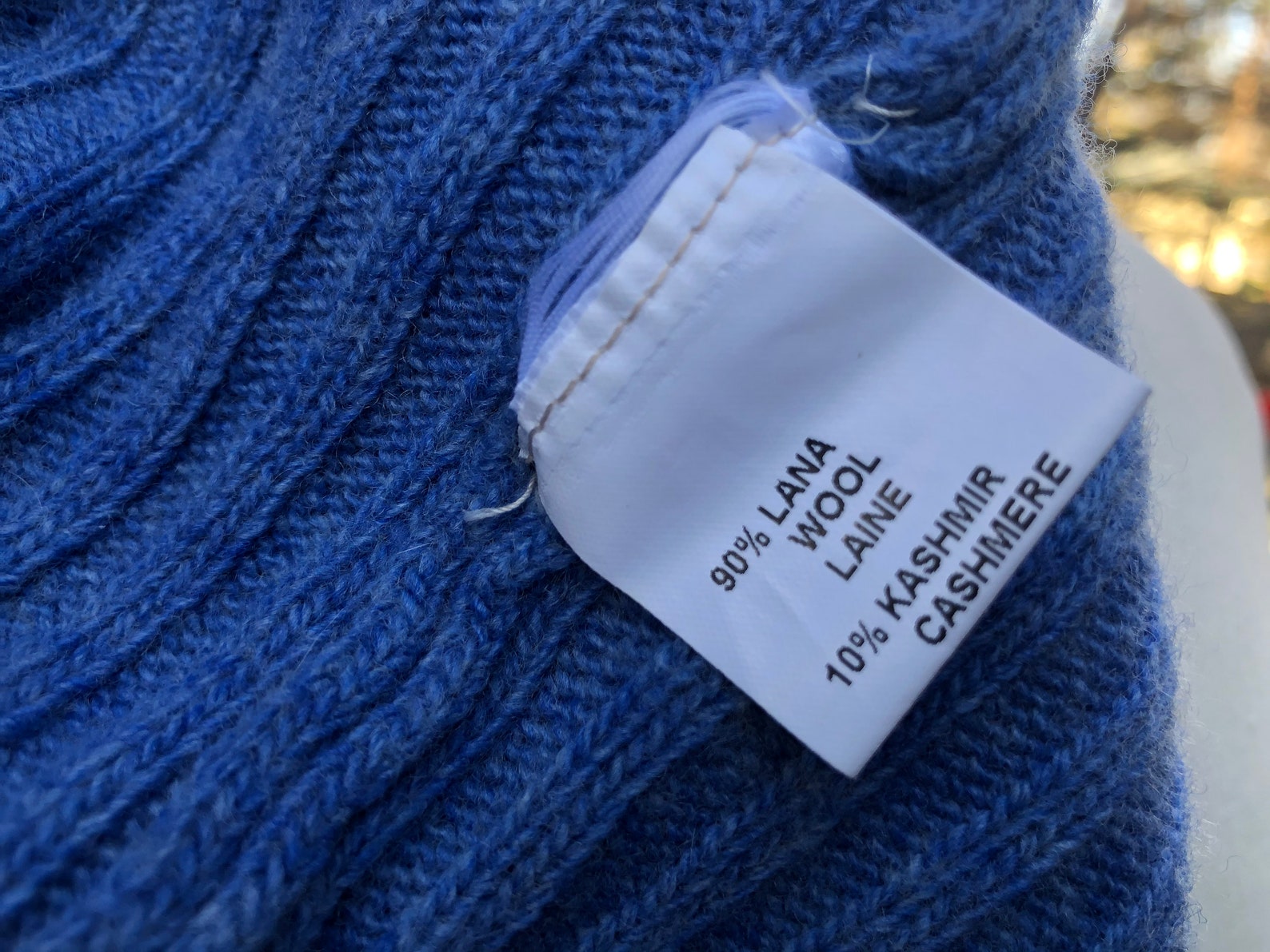 Royal Blue Cashmere Wool Sweater Made in Italy Pullover Half Etsy