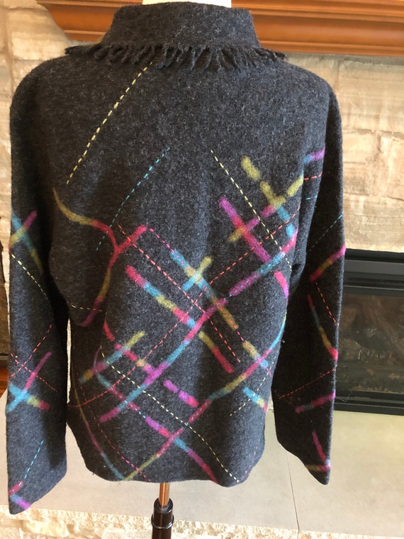 Vintage Wool Susan Bristol Button Up Sweater 100%… - image 3