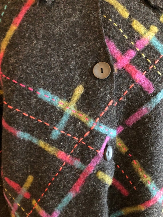 Vintage Wool Susan Bristol Button Up Sweater 100%… - image 5