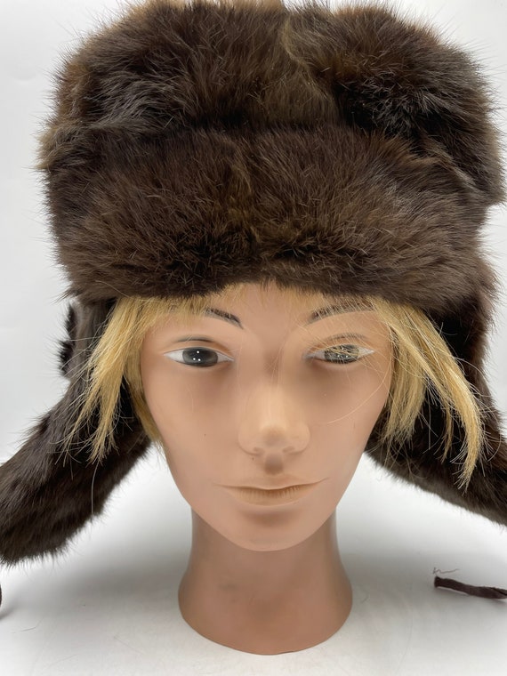 rabbit fur lined bomber hat
