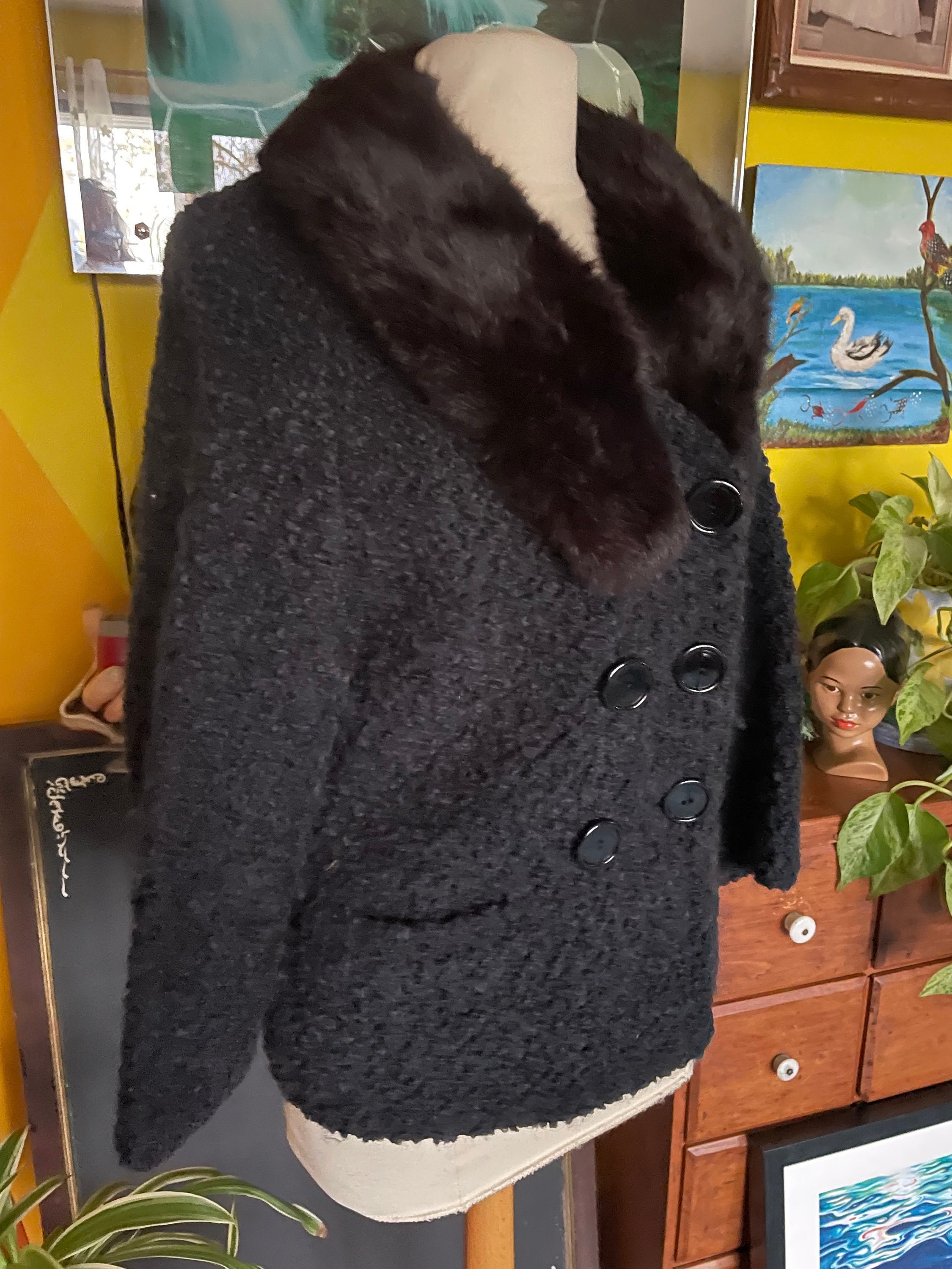 Curl hooded faux fur hotsell short black