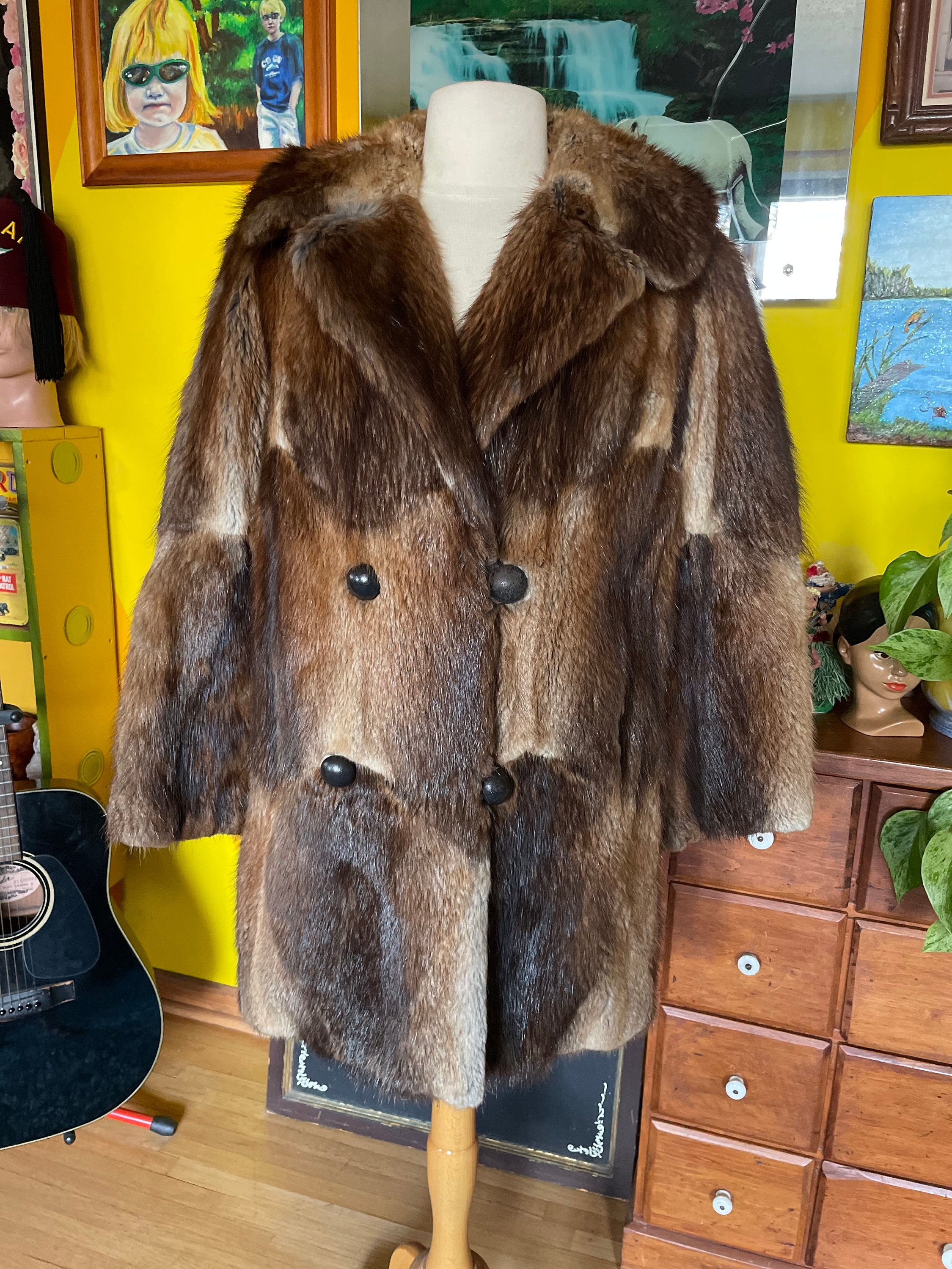 Vintage Beaver Coat - Etsy Vintage Beaver Coat - Etsy