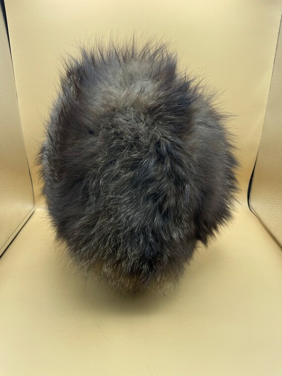 Unique Real Raccoon Fur Winter Hat Vintage Brown … - image 4